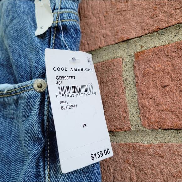 Good American Good Boy Jeans BLUE941 Wash size 18 - Picture 5 of 7